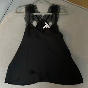 BCBG Black Lace Strap Tank